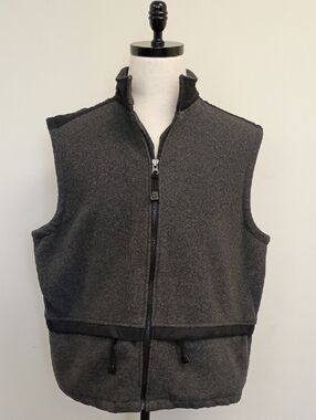 ProActive Men Heather Grey Full Zip Up Hidden Pocket Durable Outdoor Vest, sz LG